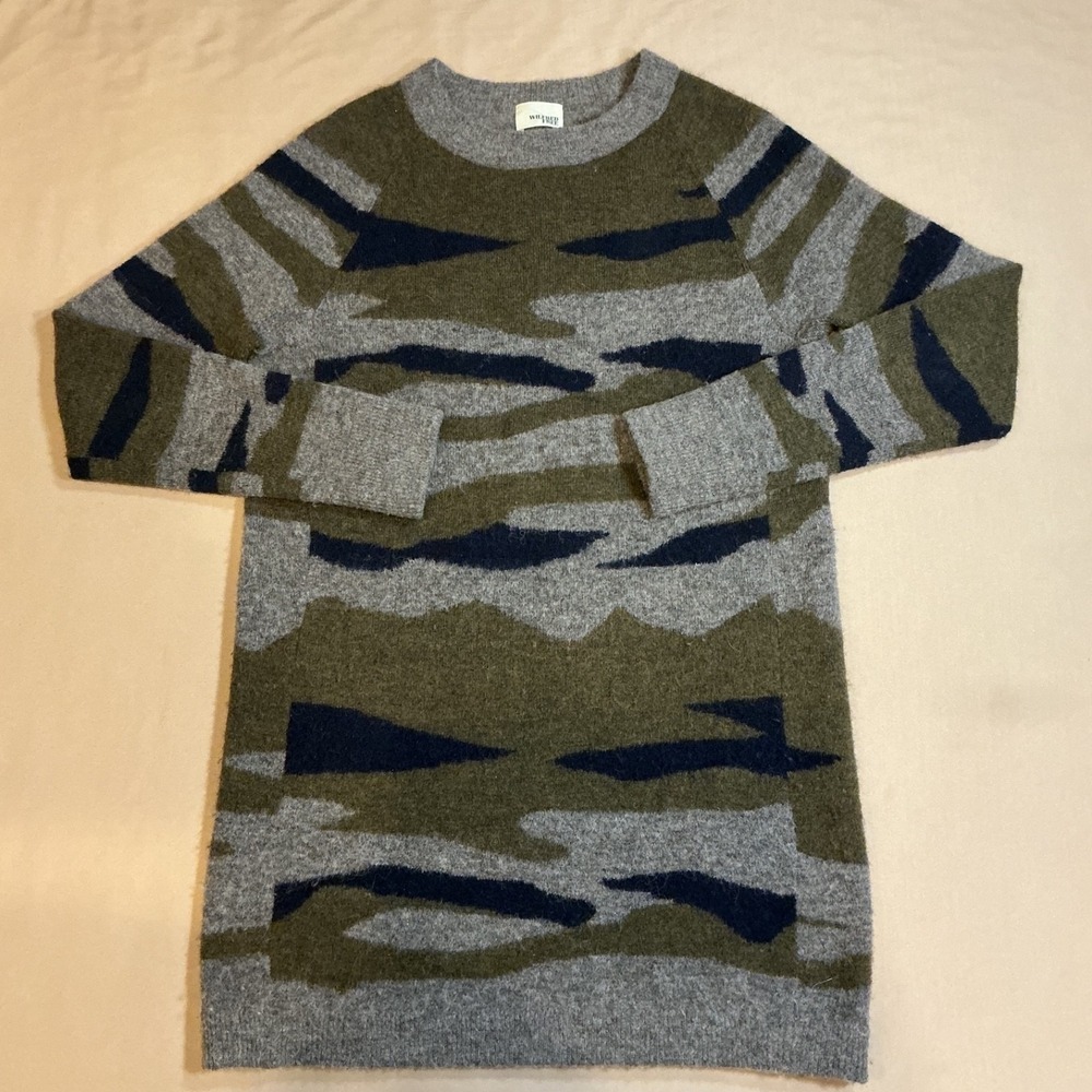 Aritzia Wilfred Free Alpaca Wool-Blend Long Camouflage Pullover‎ Sweater Small